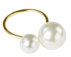 gold with pearl napkin ring